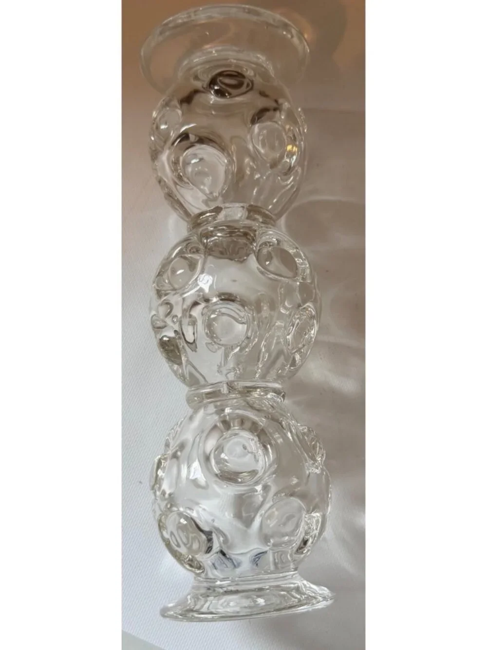 Vintage Everyware Mexico Glass Candlestick 12.5